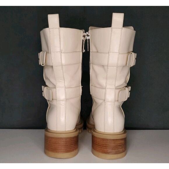 Tamara Mellon White Perfecto Ankle 50 Boot Made in Italy EU 39 US 8.5 MSRP $995 - Picture 5 of 16